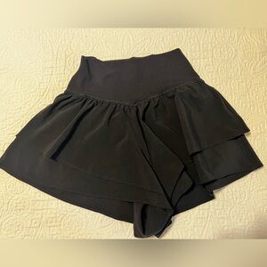 aerie Black High-Waist Ruffle Skort